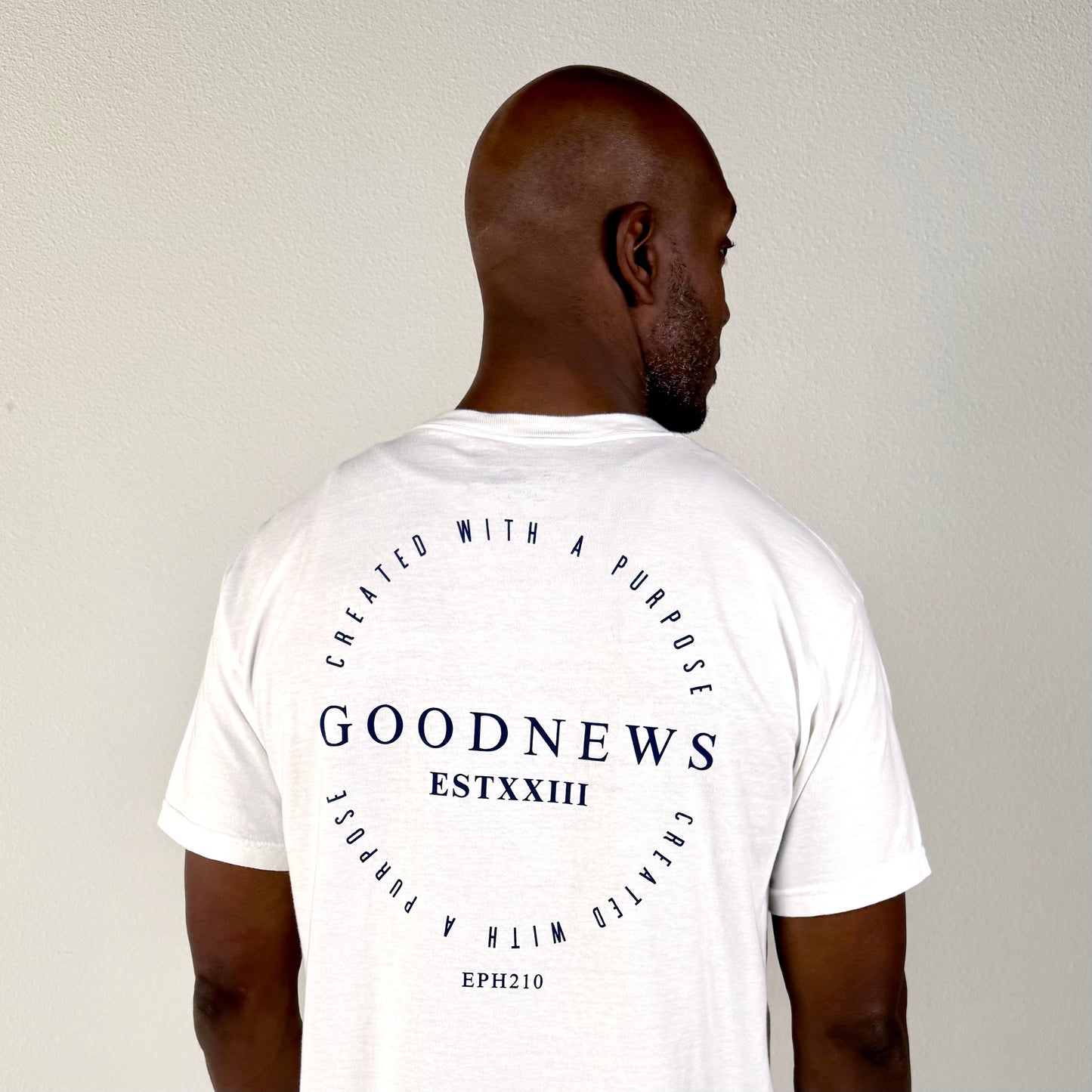 White tee shirt, faith based tee, good news tee, Christian tee shirt, white shirt