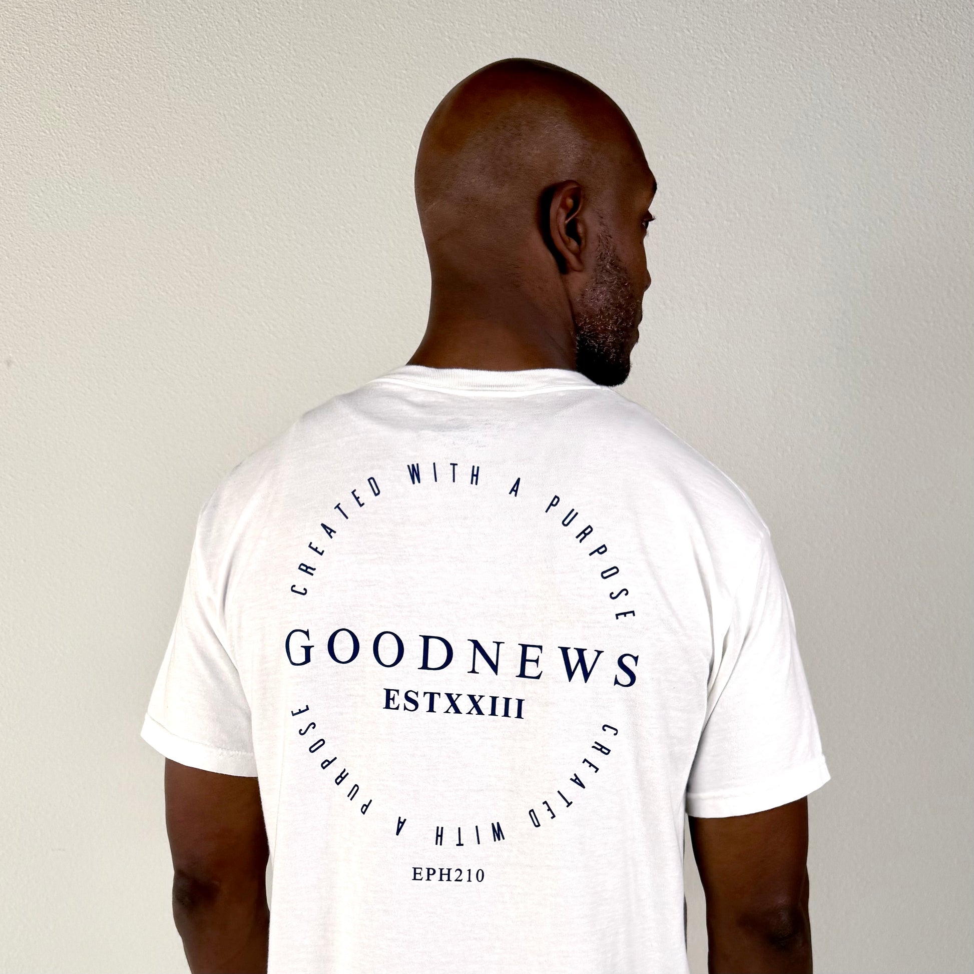 White tee shirt, faith based tee, good news tee, Christian tee shirt, white shirt